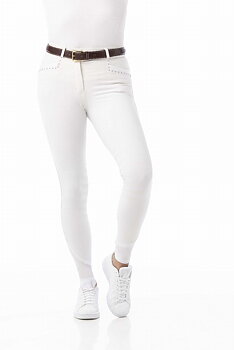 Equitheme Kids Safir Riding Breeches White/blue