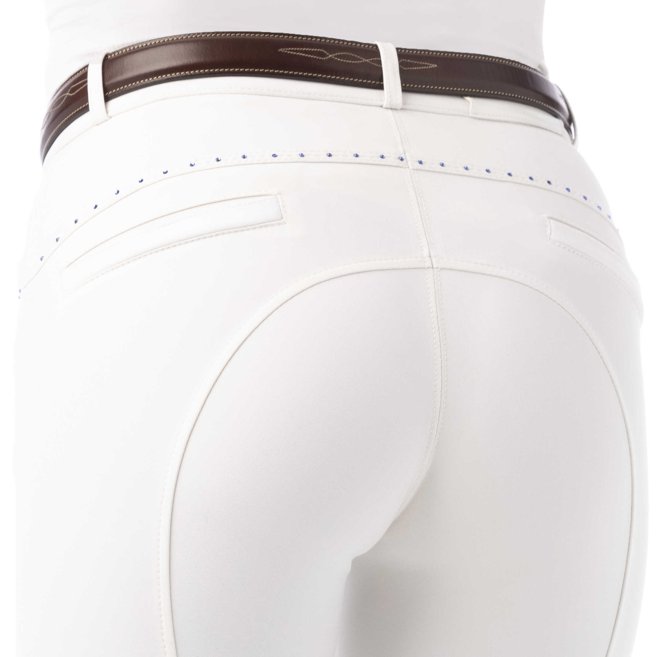 Equitheme Kids Safir Riding Breeches White/blue - 5