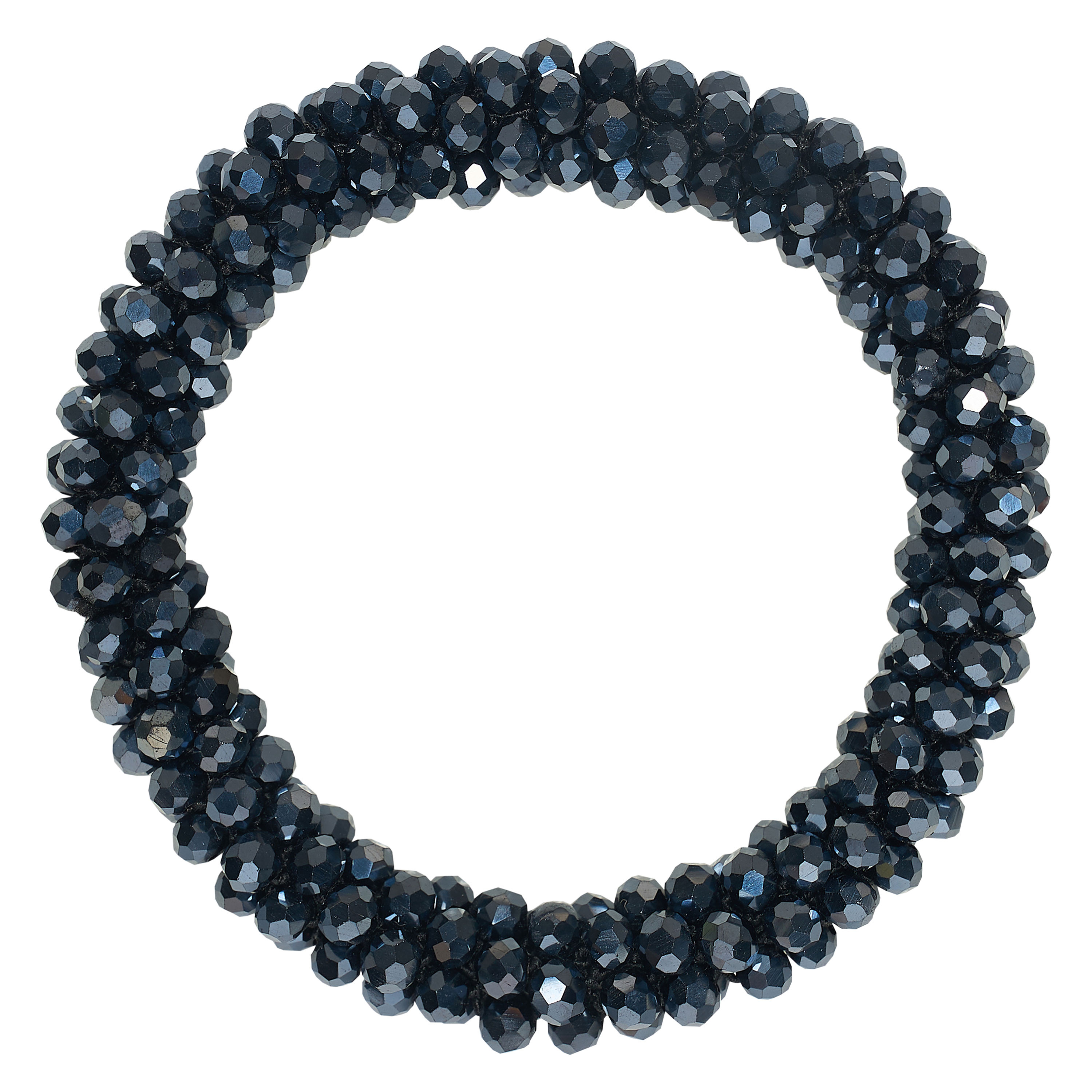 Imperial Riding Hair tie with diamonds - Navy
