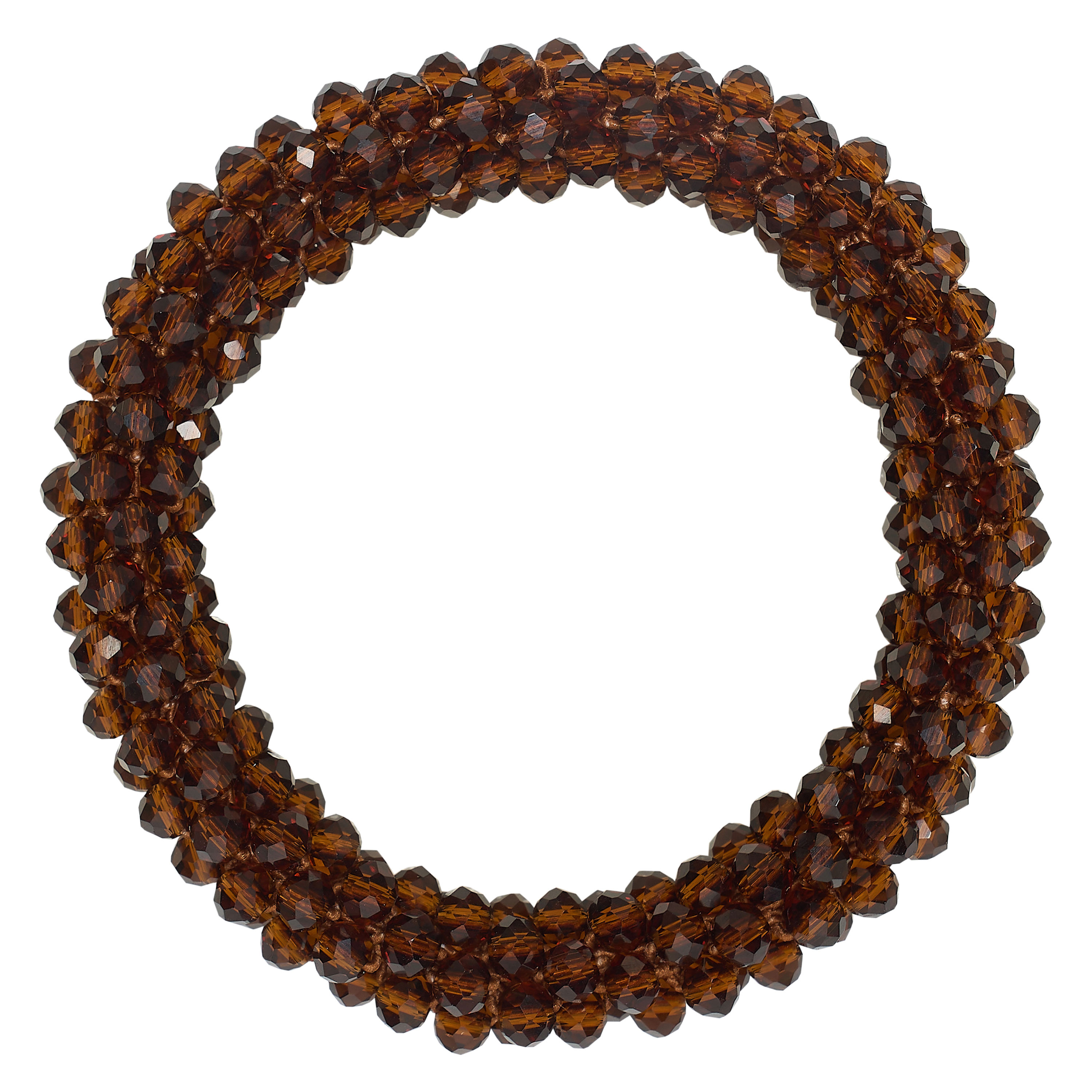 Imperial Riding Hair tie with diamonds - Dark brown