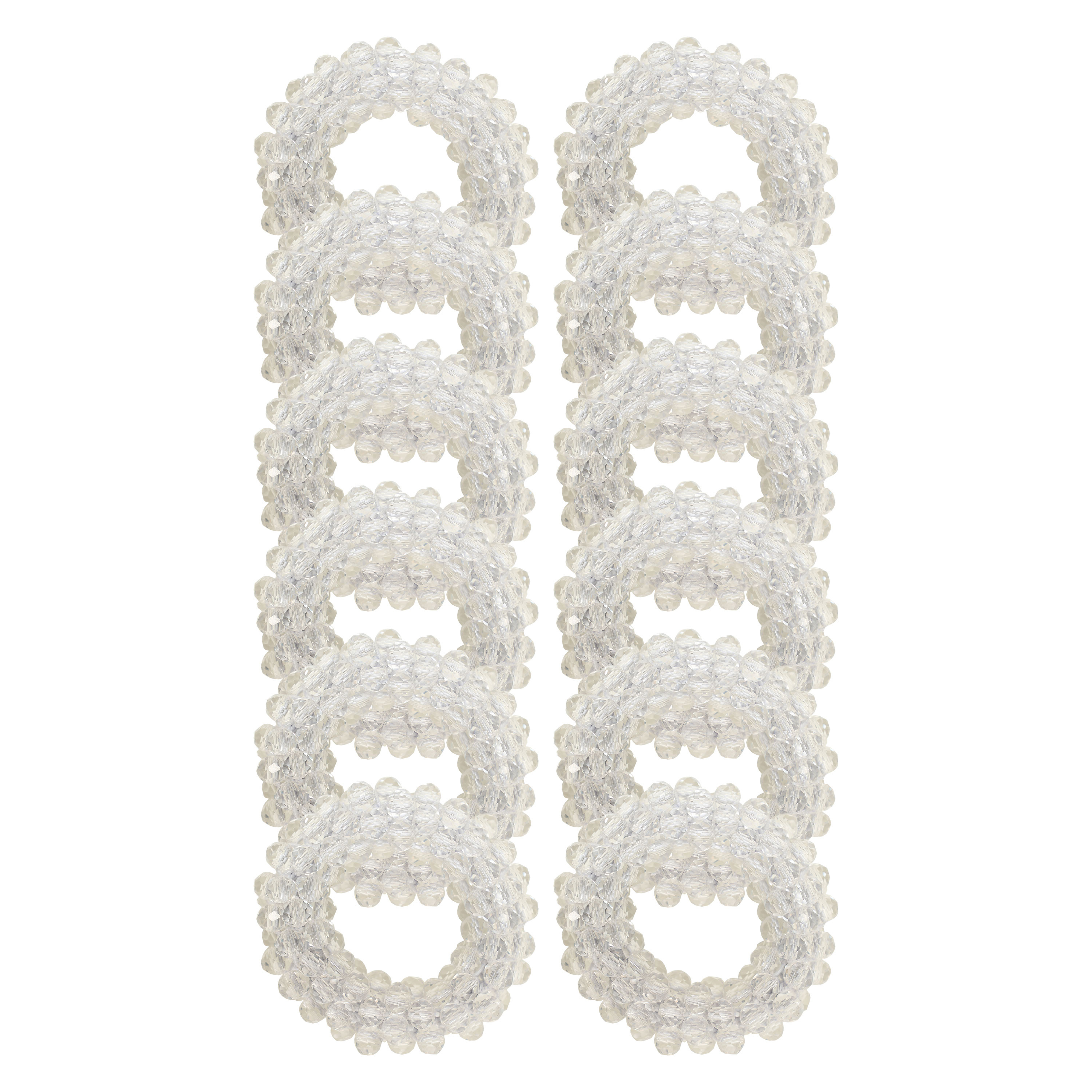 Imperial Riding Horse mane knot elastic , set of 12 - White