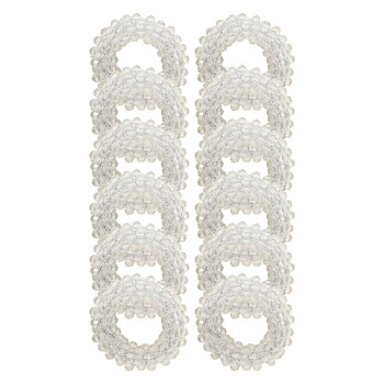 Imperial Riding Horse mane knot elastic , set of 12 - White