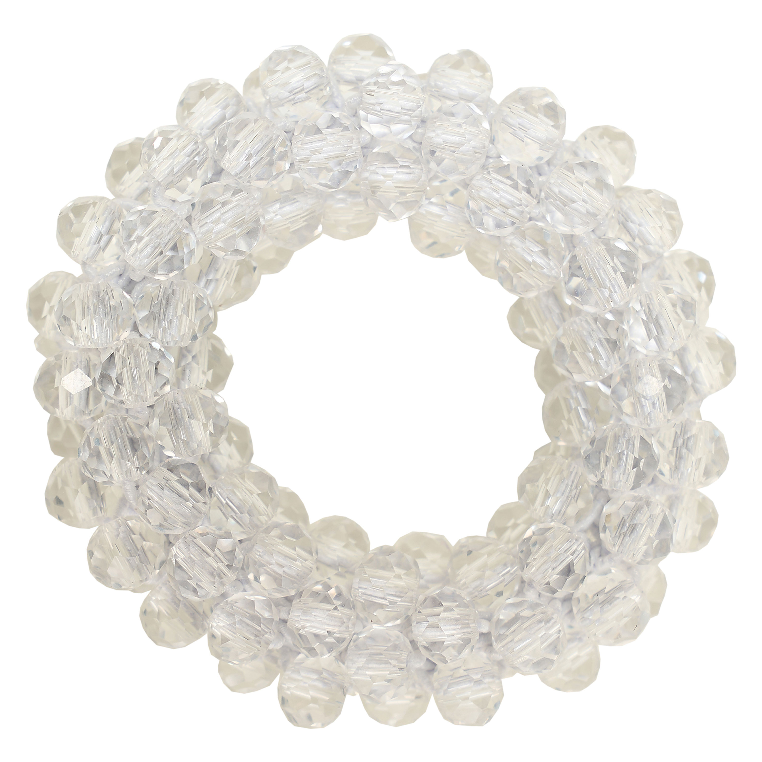 Imperial Riding Horse mane knot elastic , set of 12 - White - 2