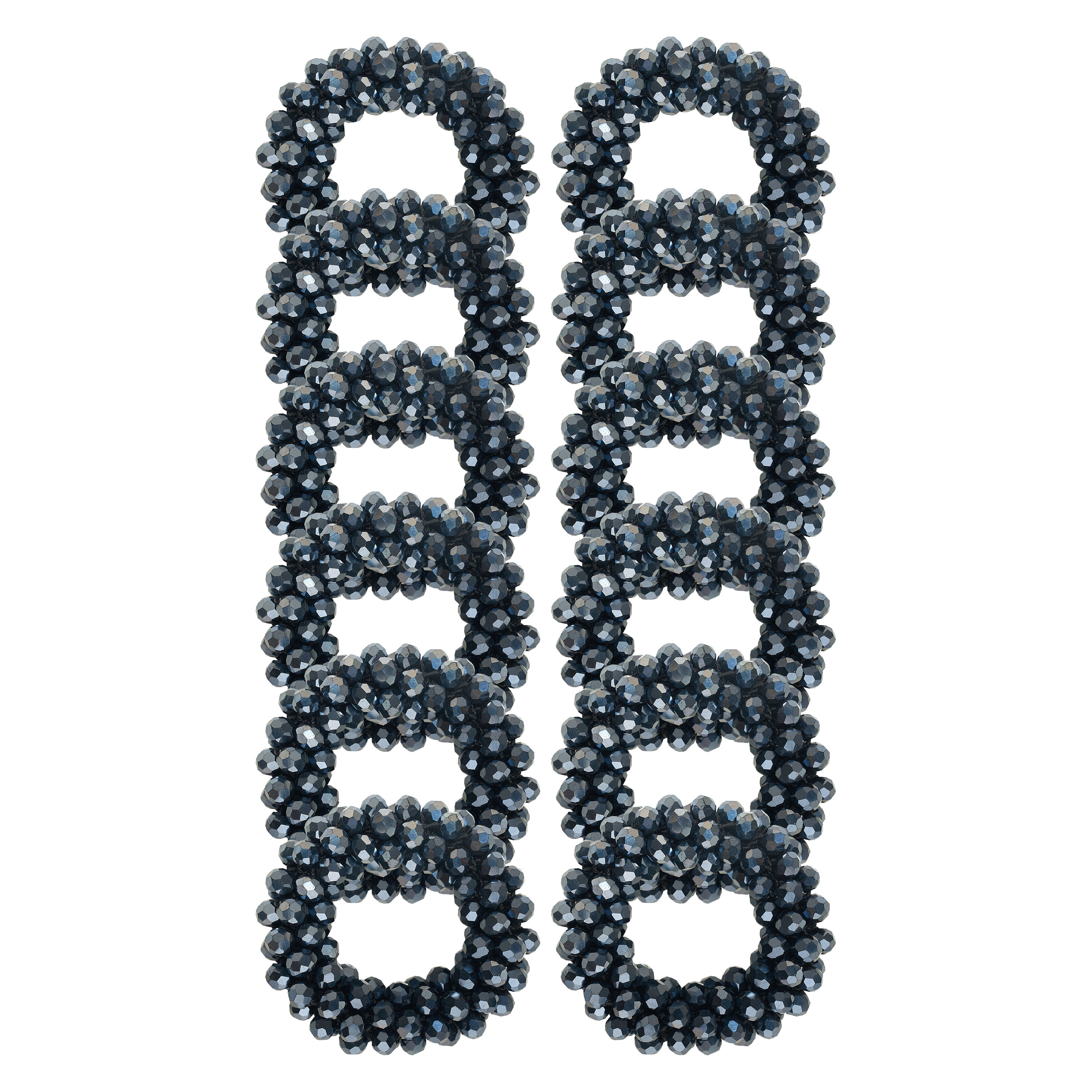 Imperial Riding Horse mane knot elastic , set of 12 - Navy