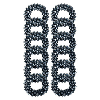 Imperial Riding Horse mane knot elastic , set of 12 - Navy