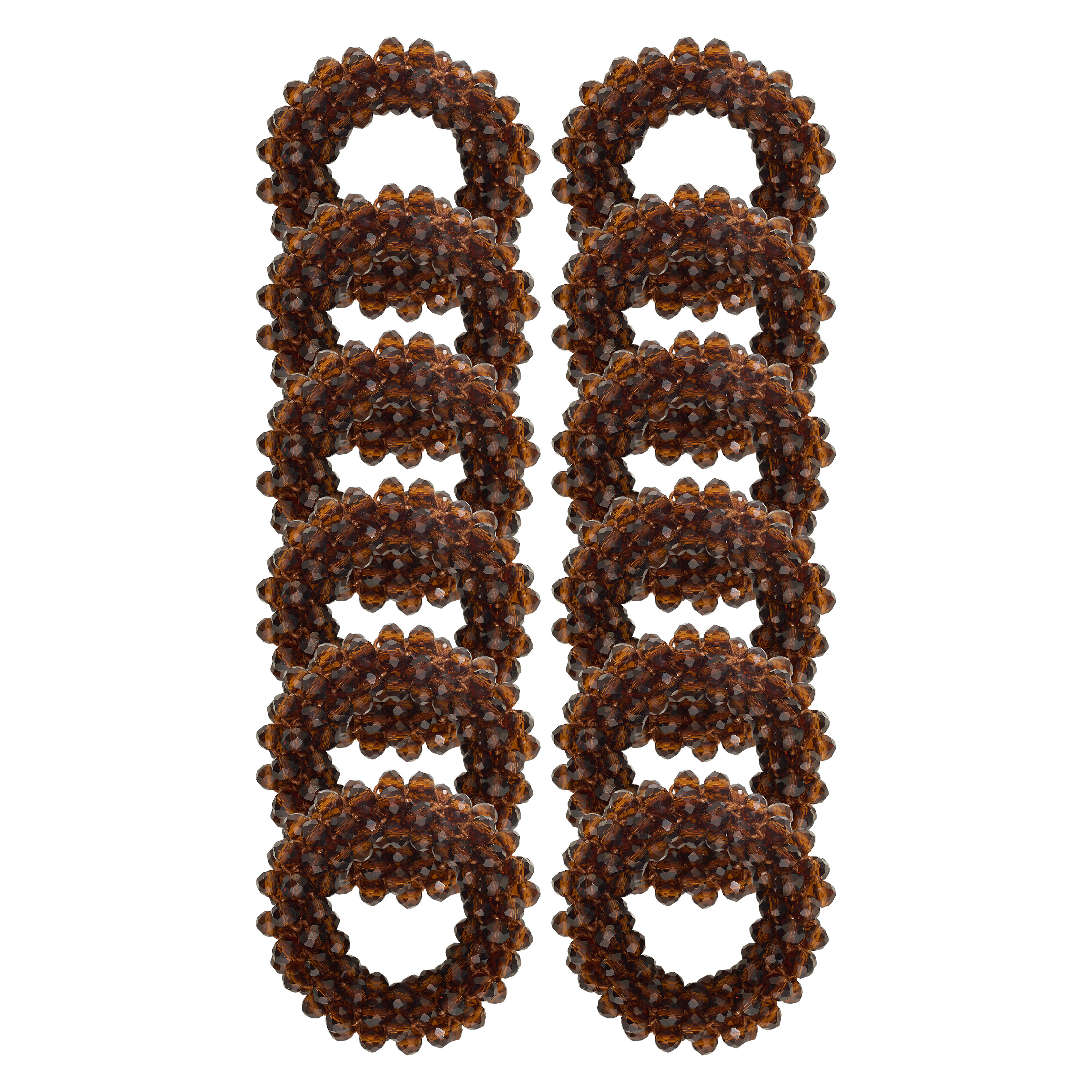 Imperial Riding Horse mane knot elastic , set of 12 - Dark brown