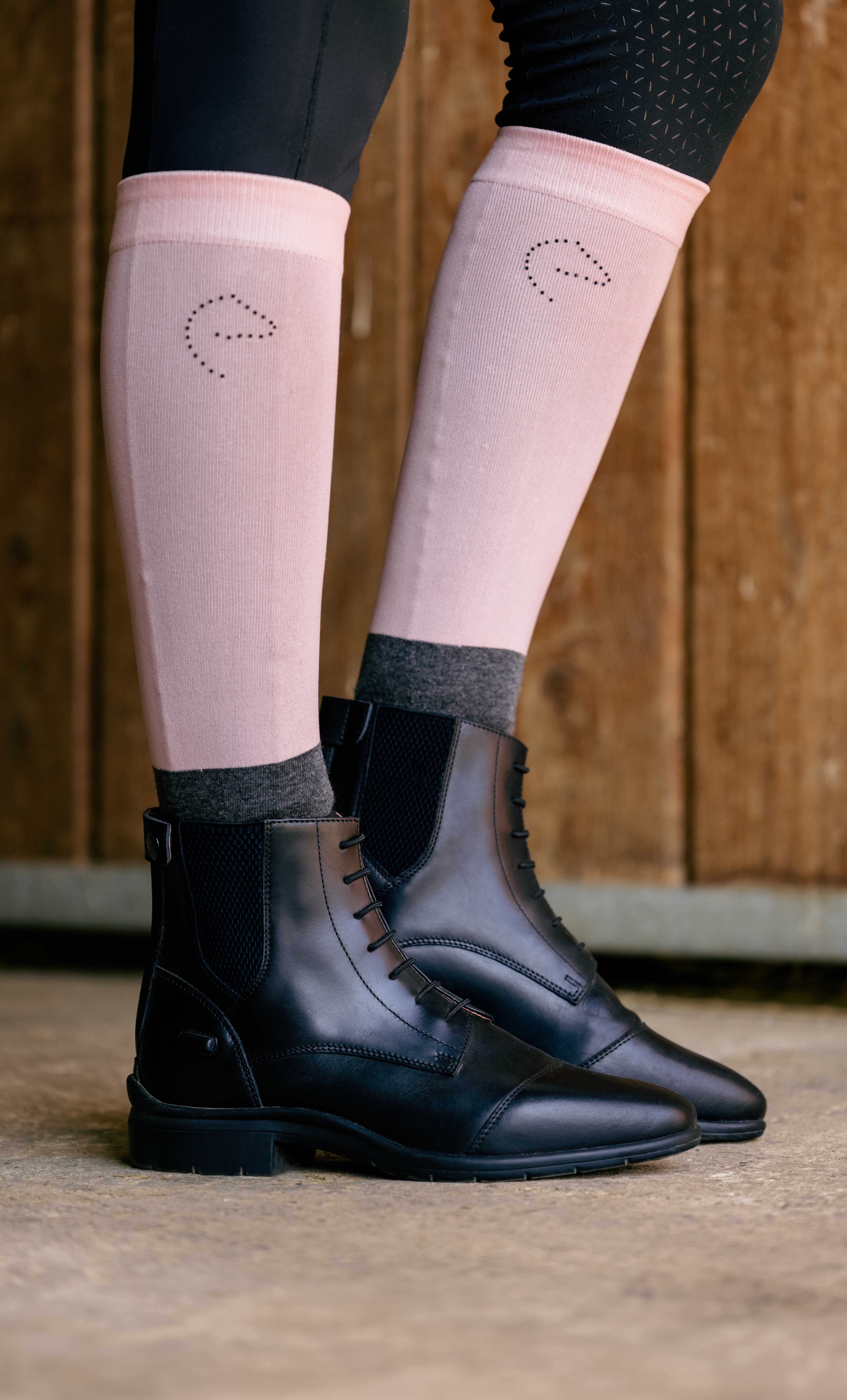 Equitheme Sportliche Reitschuhe mit Schnürsenkeln und Reißverschluss Schwarz - 3