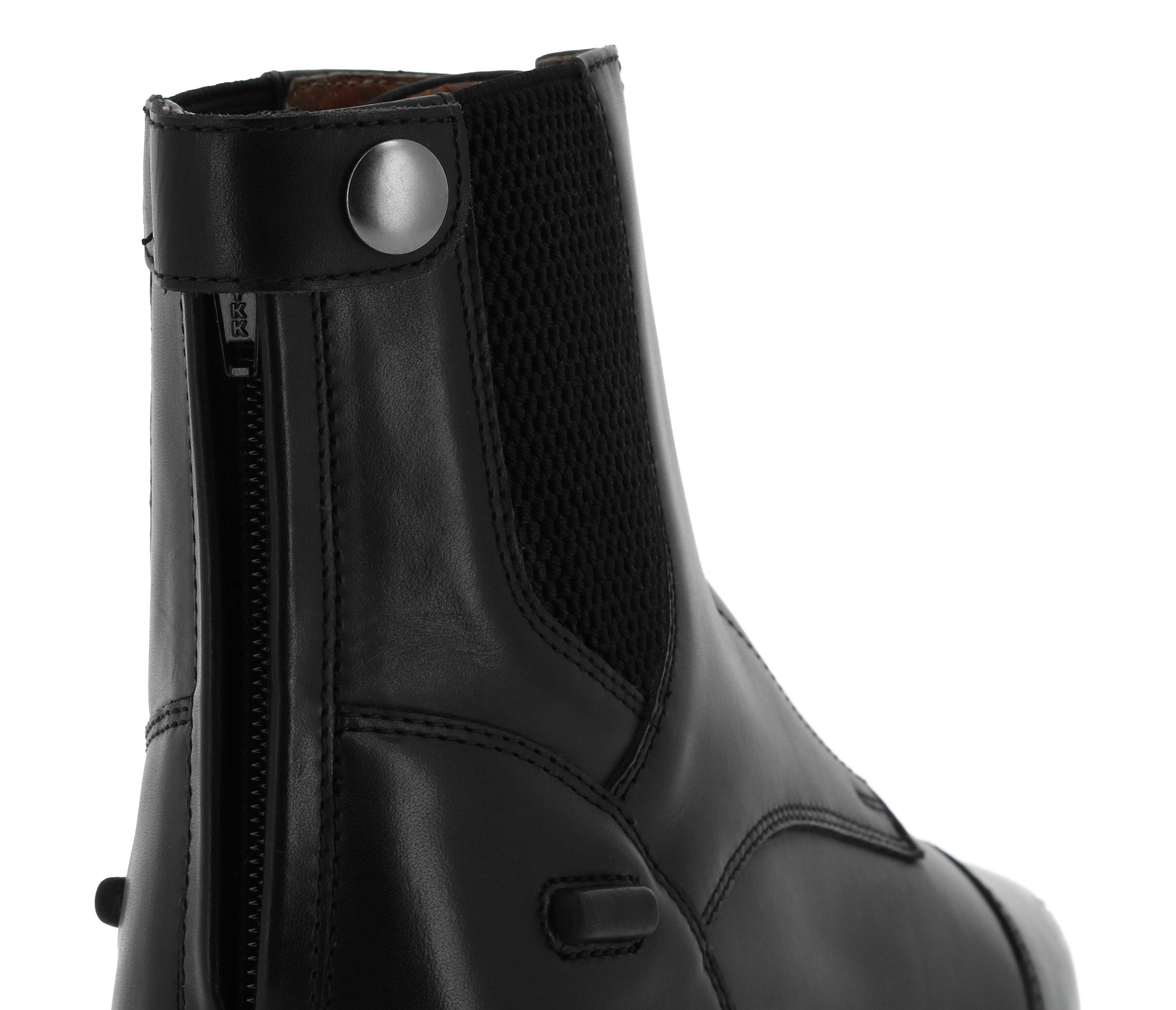 Equitheme Sportliche Reitschuhe mit Schnürsenkeln und Reißverschluss Schwarz - 11