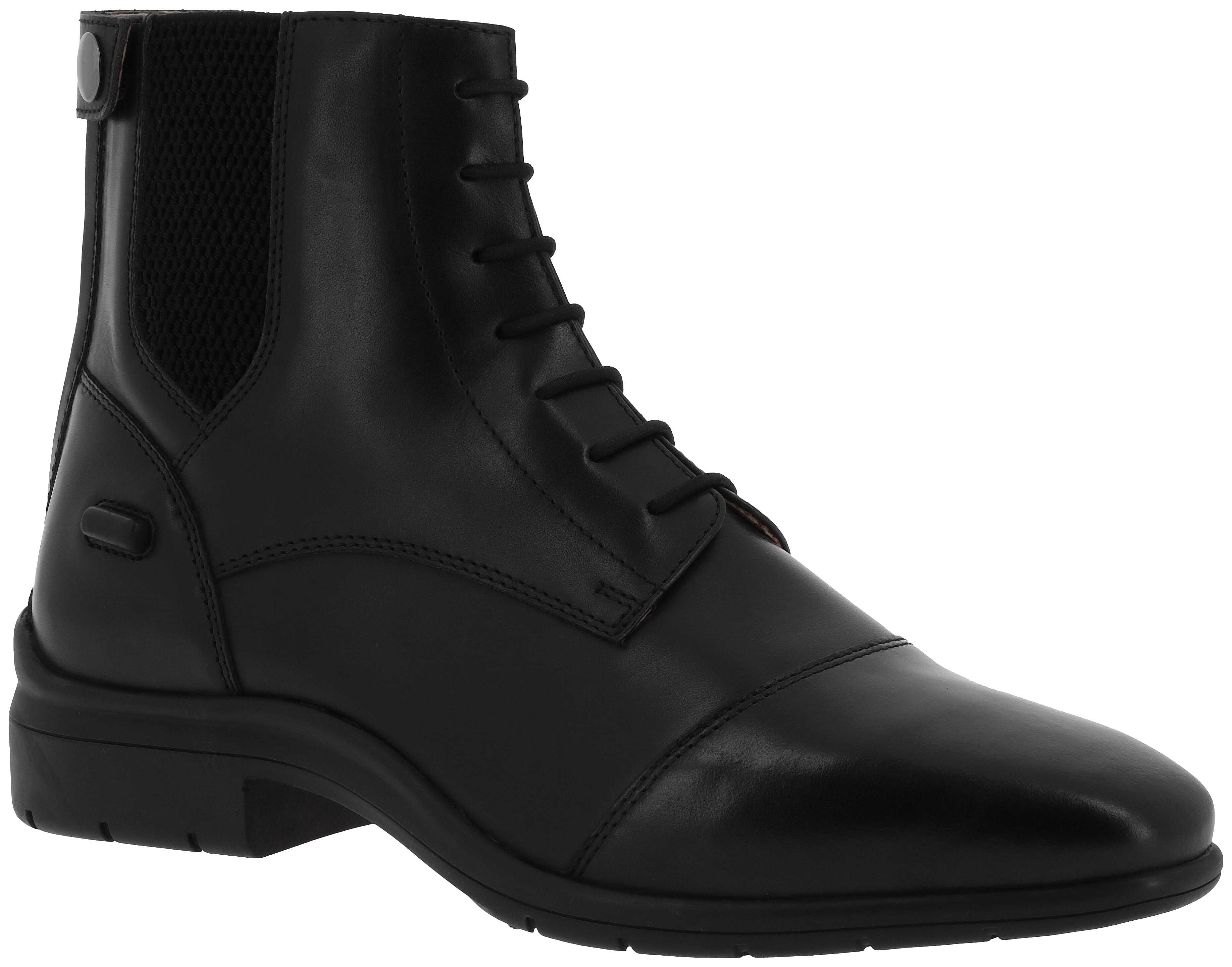 Equitheme Sportliche Reitschuhe mit Schnürsenkeln und Reißverschluss Schwarz - 6