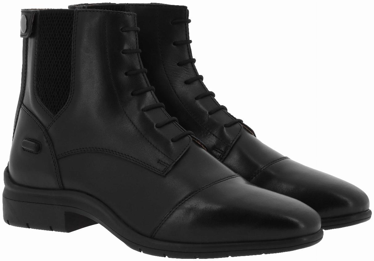 Equitheme Sportliche Reitschuhe mit Schnürsenkeln und Reißverschluss Schwarz