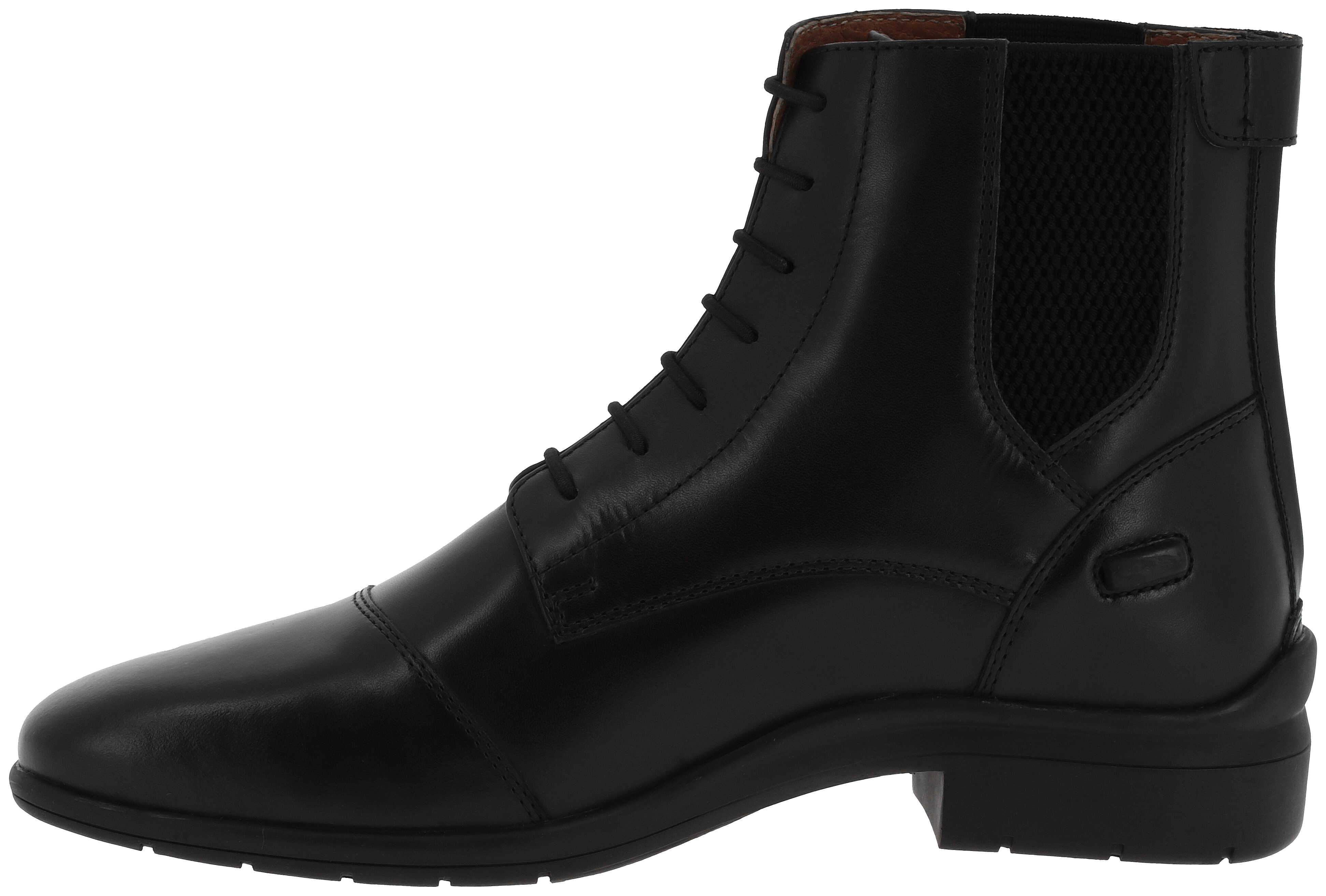 Equitheme Sportliche Reitschuhe mit Schnürsenkeln und Reißverschluss Schwarz - 8