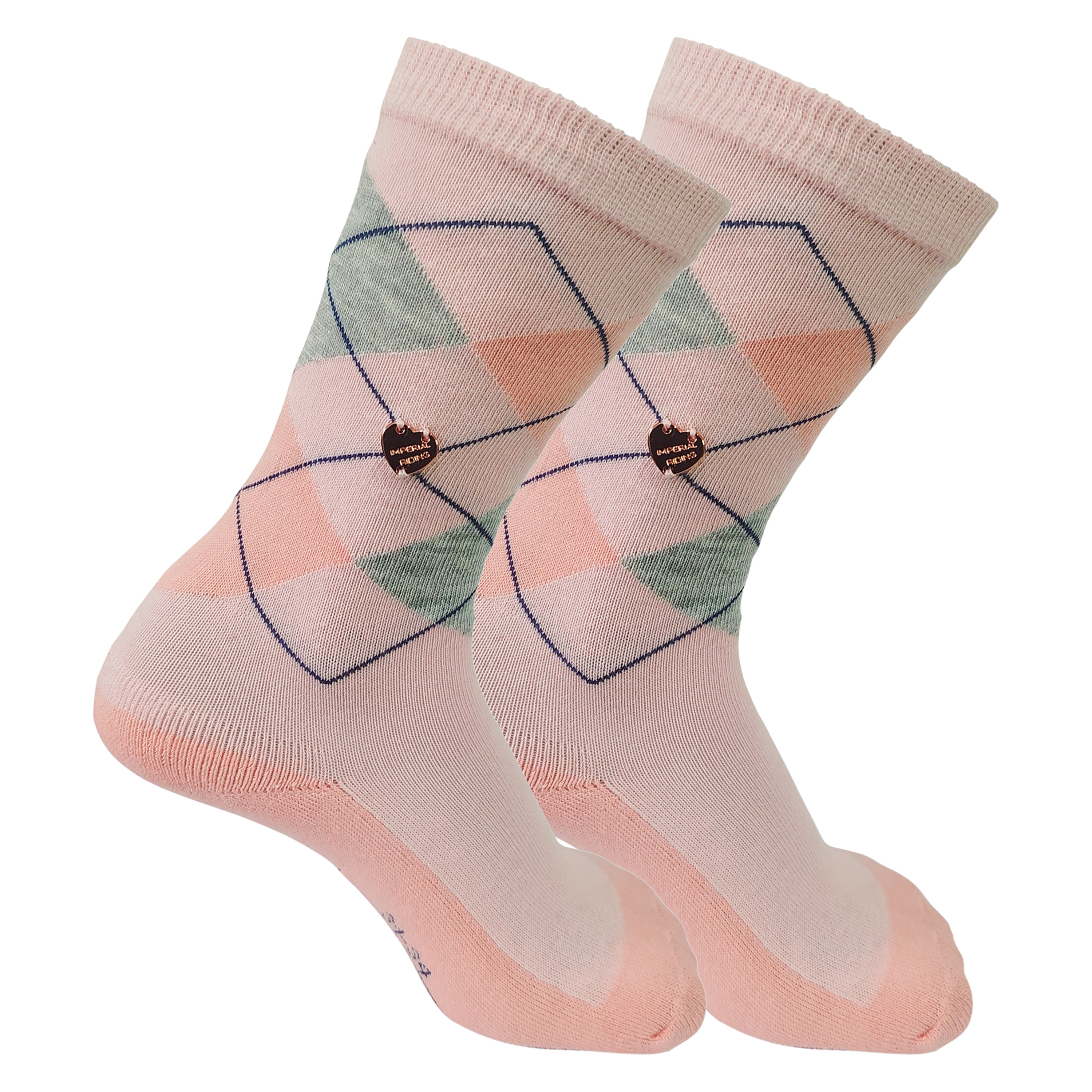 Imperial Riding KIDS Socks Queen of Diamonds - Candy Floss