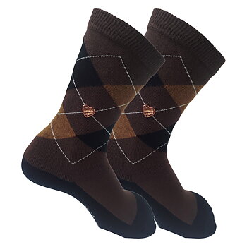 Imperial Riding KIDS Socks Queen of Diamonds - Brown