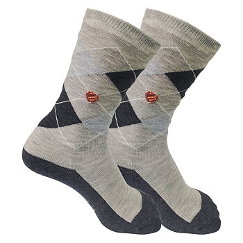 Imperial Riding KIDS Socks Queen of Diamonds - Grey Melange