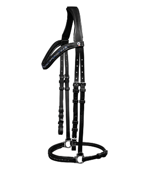 Waldhausen Ice Icelandic Snaffle Bridle black/blue