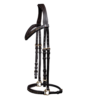 Waldhausen Ice Icelandic Snaffle Bridle brown/gold