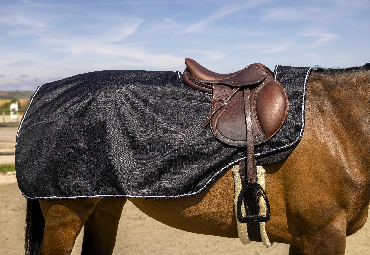 Equithème Tyrex 600 D Fleecefodrat Ländtäcke Svart (125)