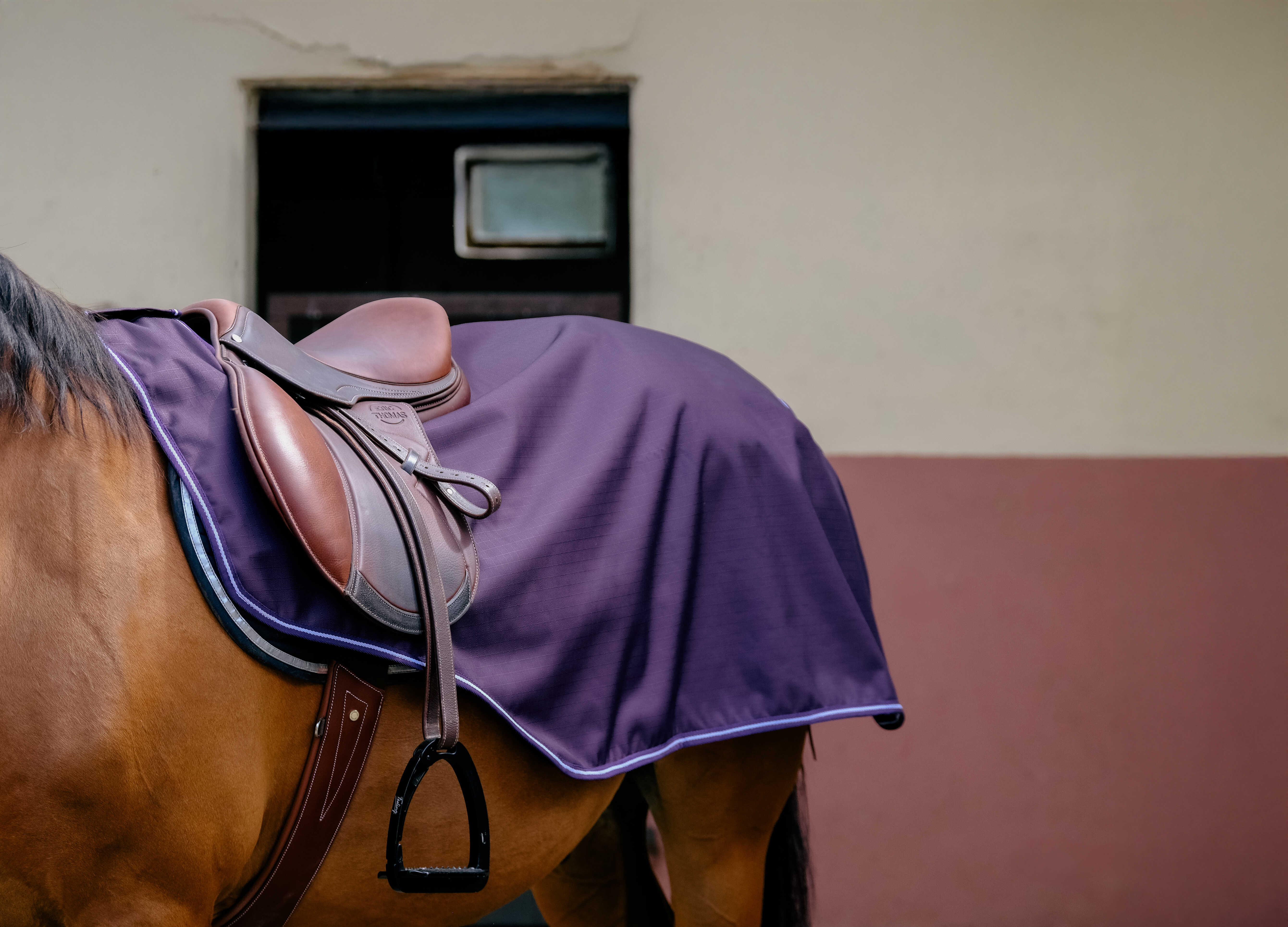 Equithème Tyrex 600 D Fleecefodrat Ländtäcke Plum (125)