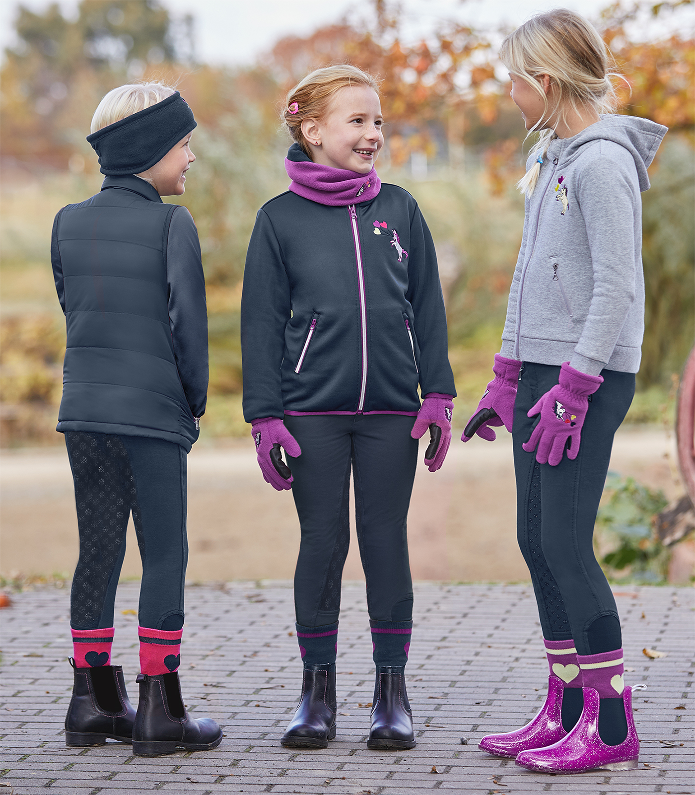 Waldhausen Thermal Fun Sport Varmfodrad Ridbyxa med Silikonskoning, Barn midnattsblå - 6
