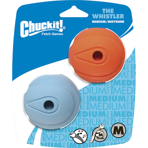 CHUCKIT! Boll m. visslande ljud, M, 2 st.
