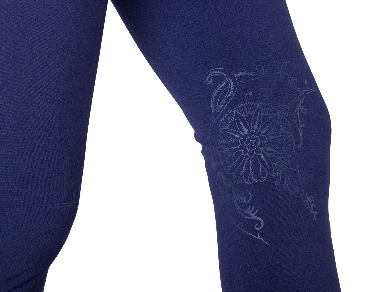 Ratsastushousut polvipaikoilla QHP Merlijn Anti-Slip Knee Patch – Navy - 4