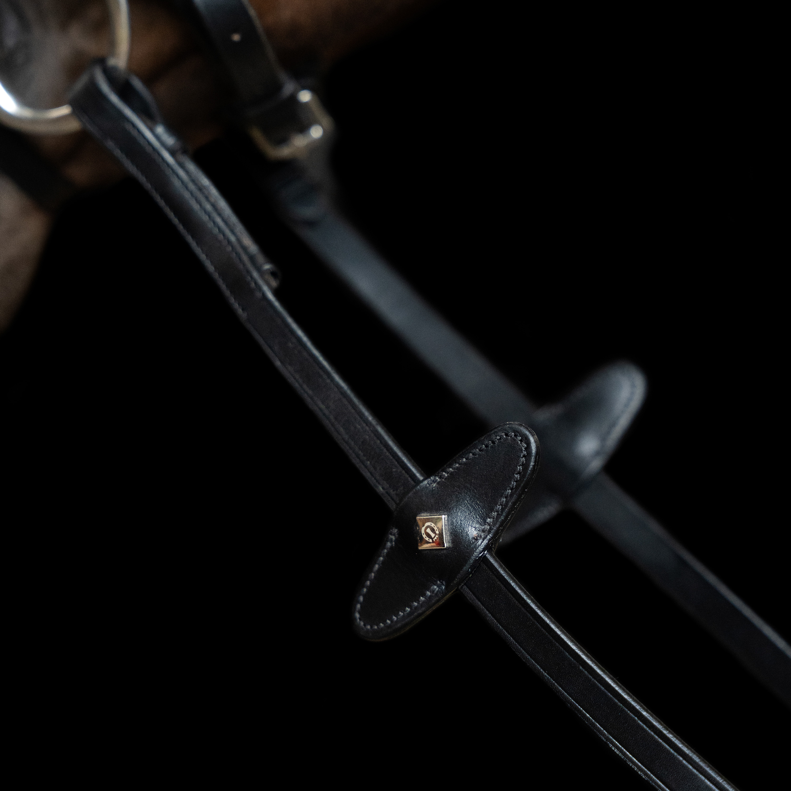 Imperial Riding Reins rubber with thumb grip - Black - 2