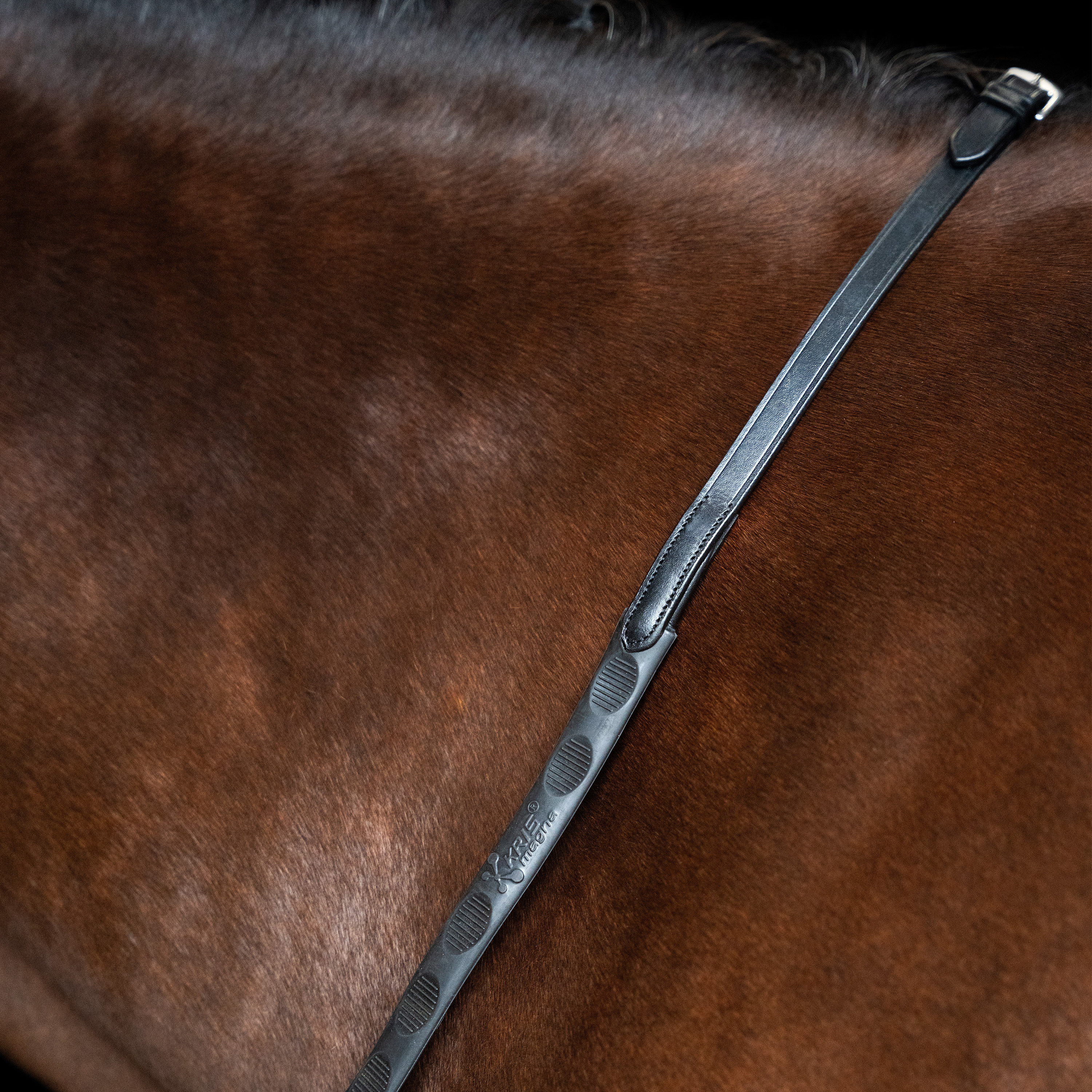 Imperial Riding Reins rubber with thumb grip - Black - 3