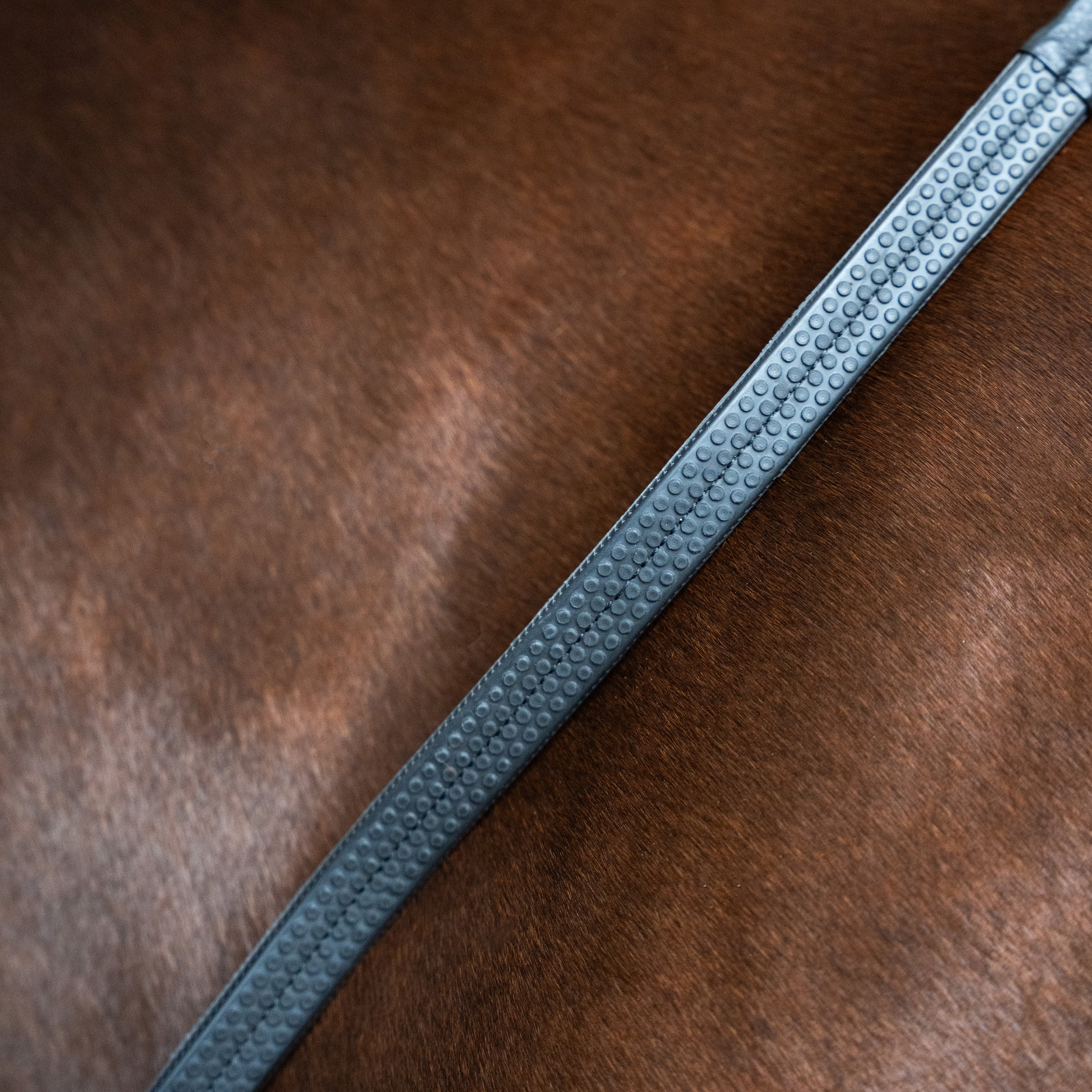 Imperial Riding Reins rubber with nylon insert - Black - 4