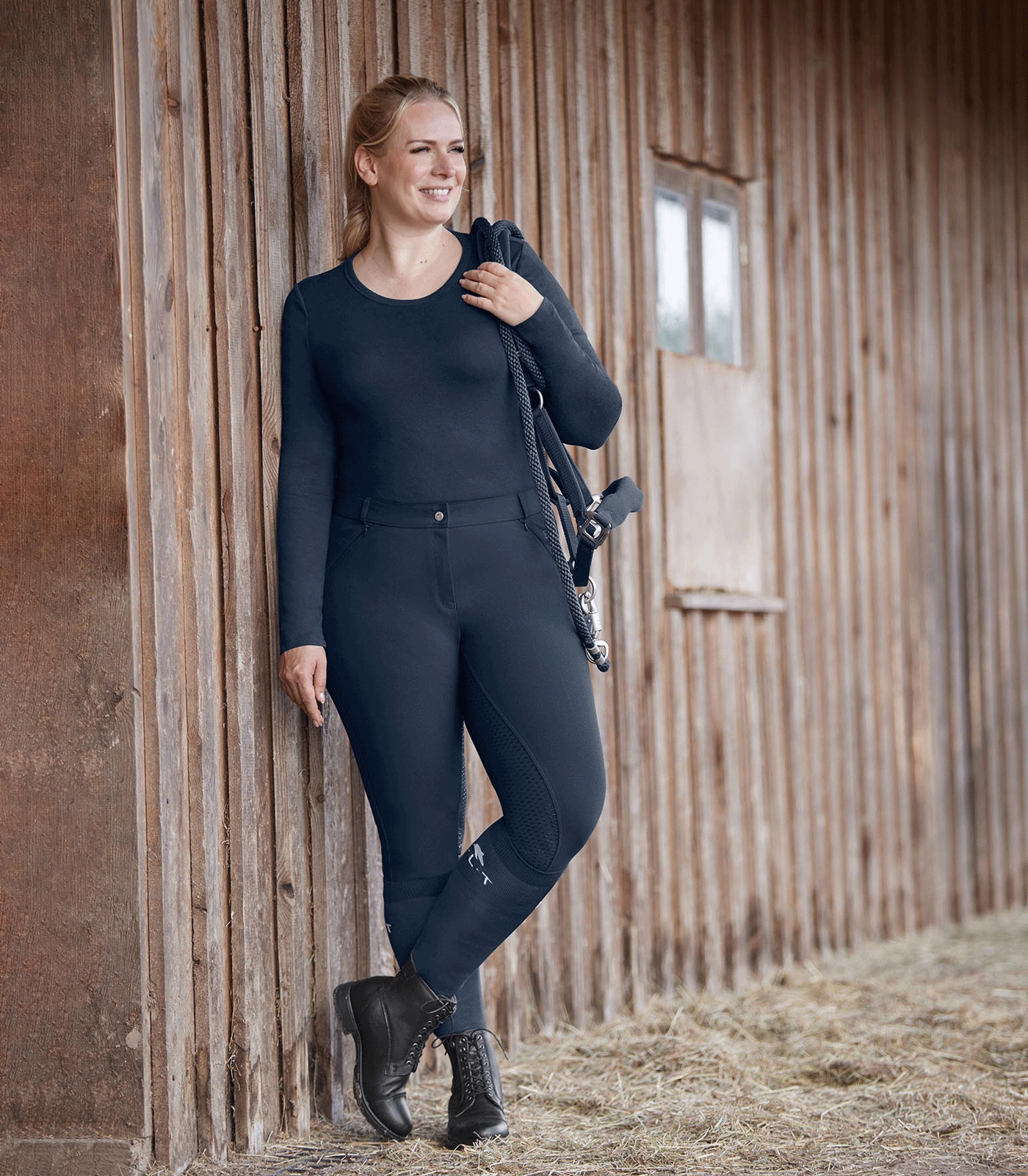 Waldhausen Dahlia Ridbyxa med Silikonskoning midnattsblå - 5