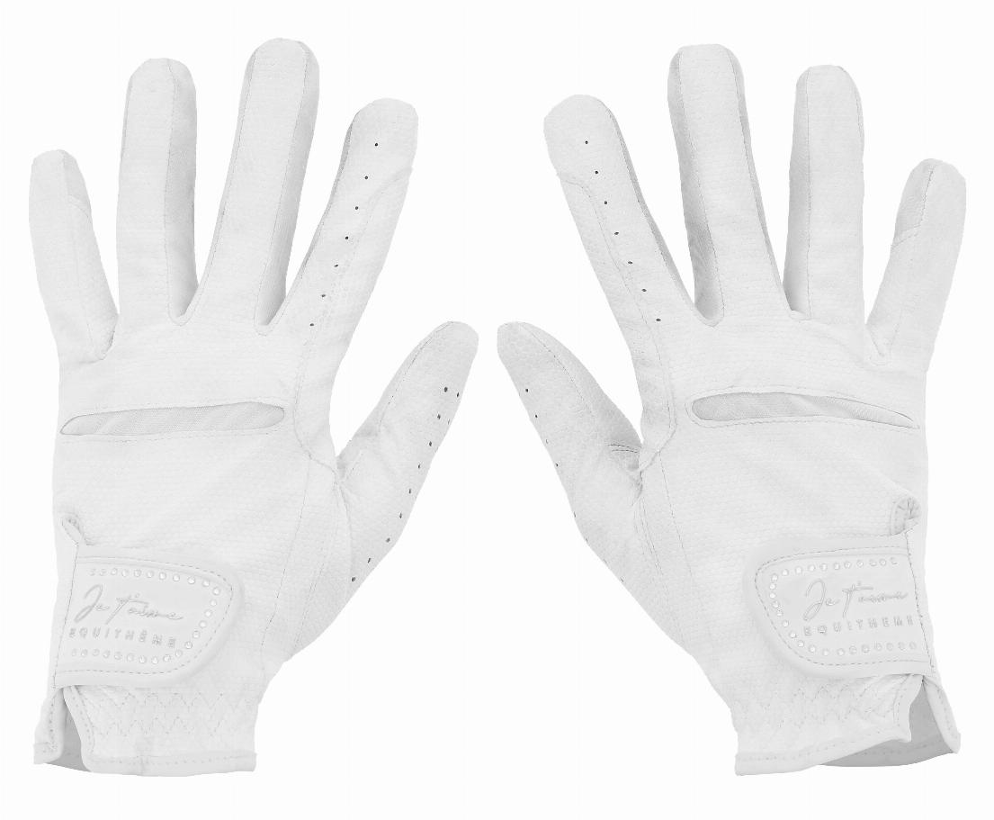 Equithème Je Taime Strass Ridhandskar Vit (XS)