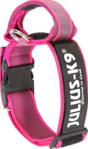 JULIUS-K9 Color & Gray Halsband med handtag - Rosa, 47-67
