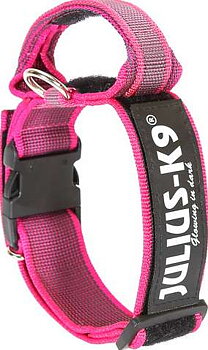 JULIUS-K9 Color & Gray Halsband med handtag - Rosa, 47-67
