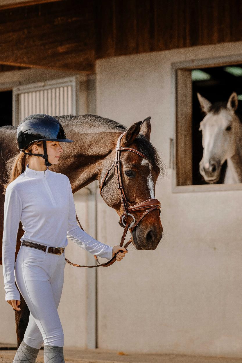 Equitheme Buffy Mesh Polo Competition Top White