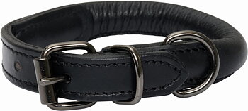 CATAGO Hundhalsband i Läder  - Svart, 50cm - endast detta ex