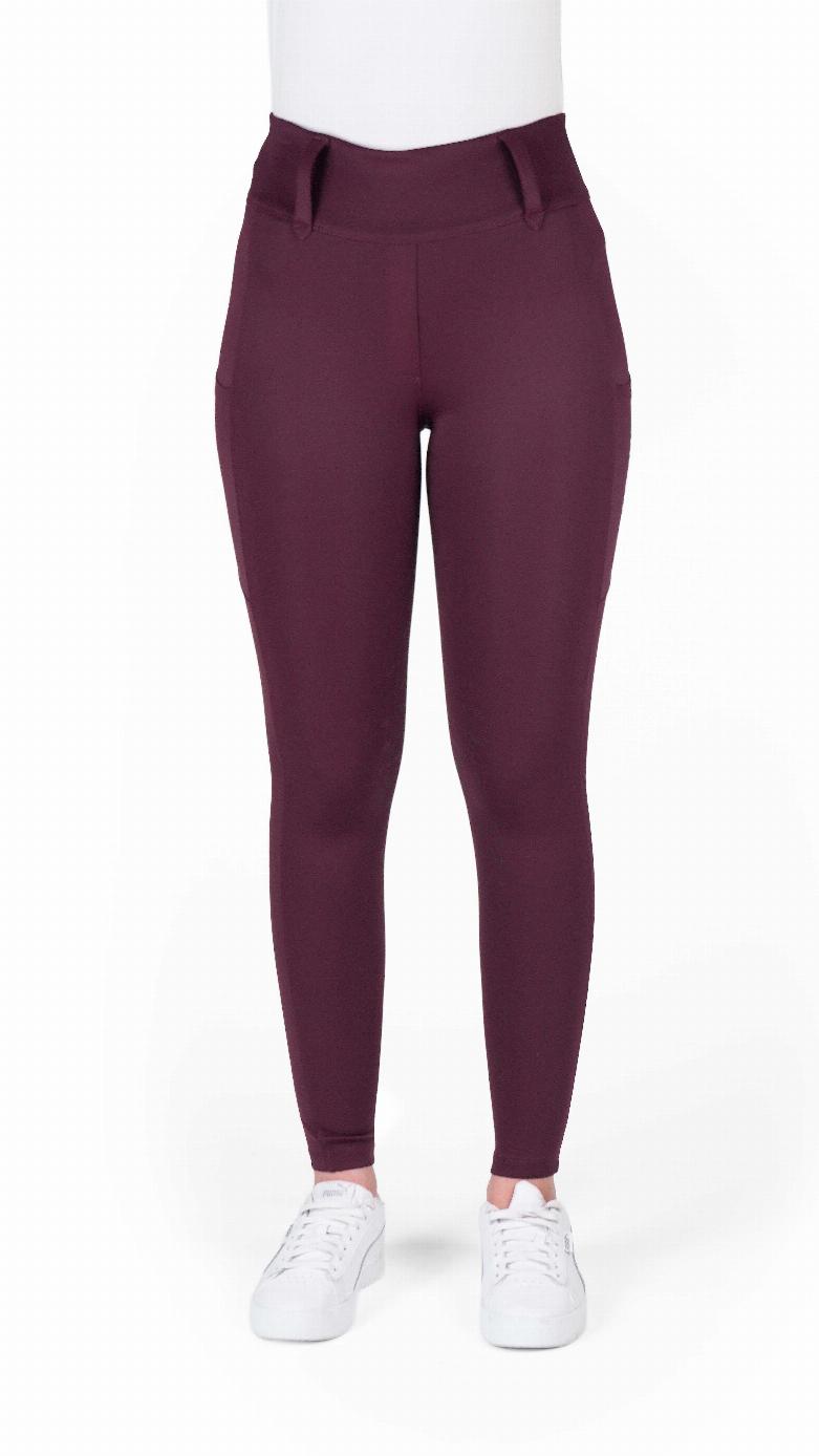 Equithème Alize Silicone Helskodda Ridtights Plum (34)