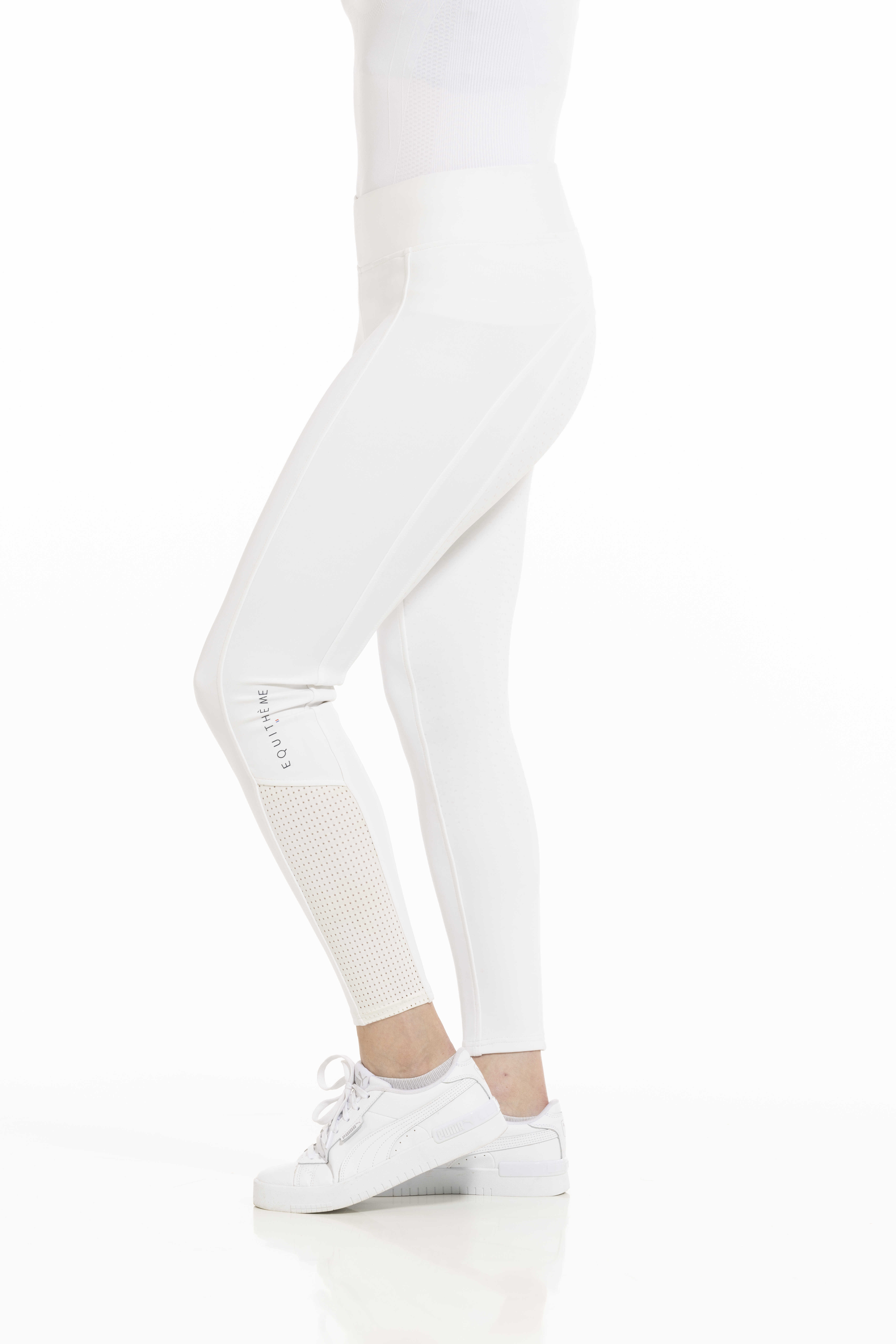 Equitheme Brigitte Silicone Helskodda Ridtights Vit - 3