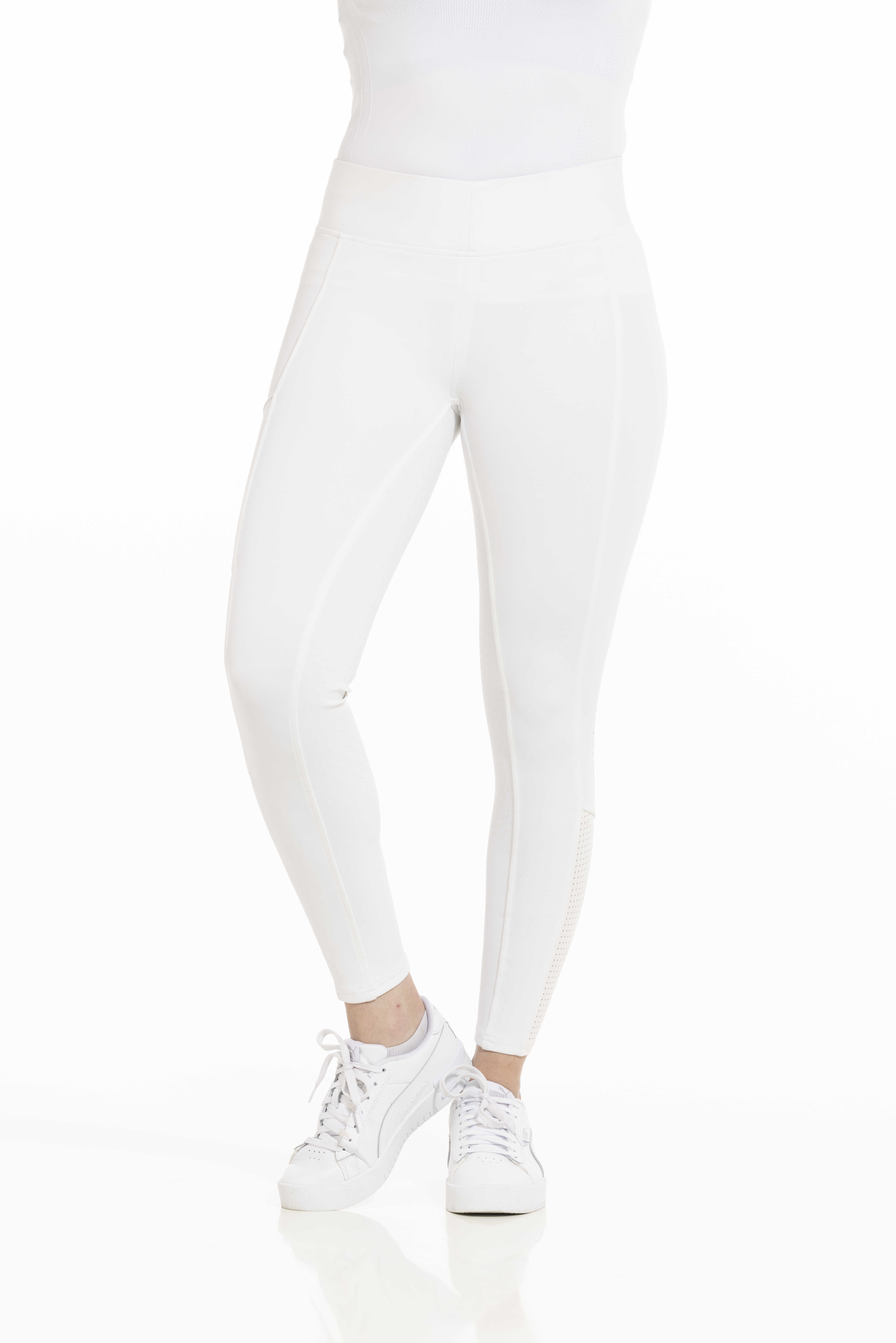Equitheme Brigitte Silicone Helskodda Ridtights Vit - 4