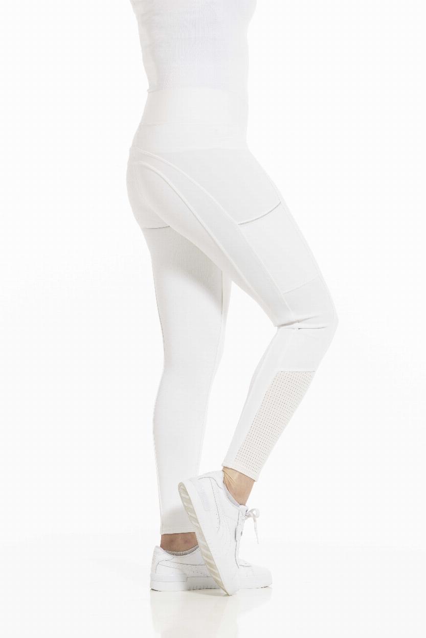 Equitheme Brigitte Silicone Helskodda Ridtights Vit - 2