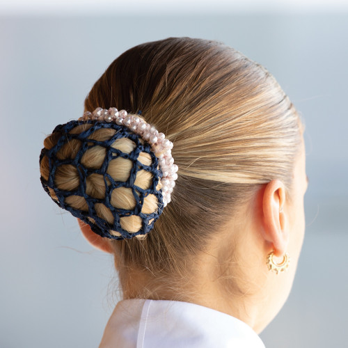 Equetech Pearl Beaded Scrunchie - Rose Gold 