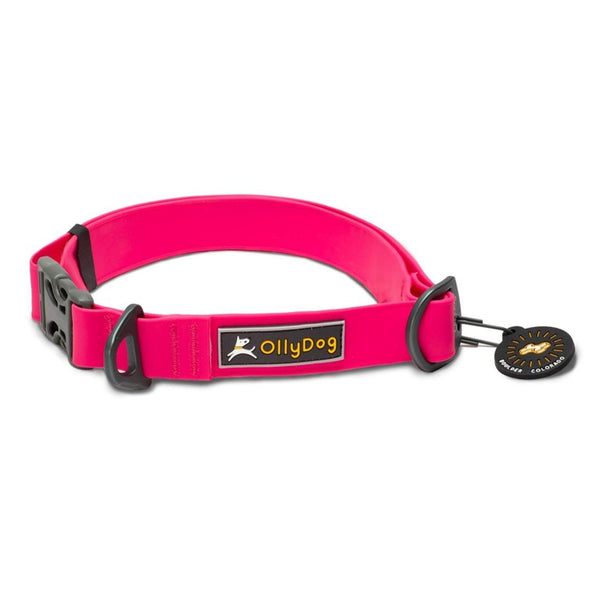 OllyDog Tilden vattentätt halsband - Rosa, L - endast detta ex - 2