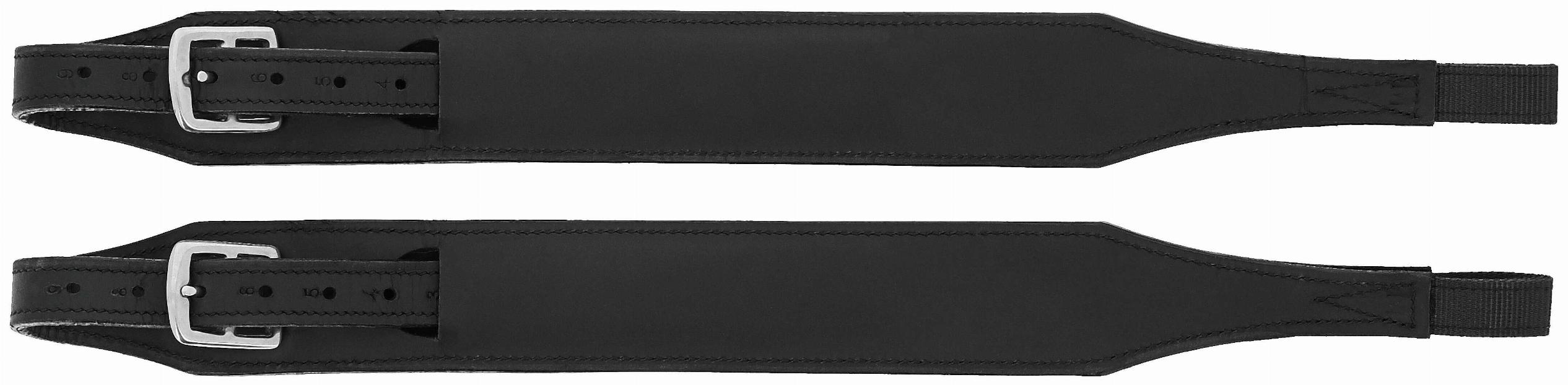 Norton Line Wide Stirrup Leathers Black