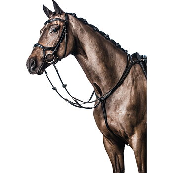 Horse Guard Soft leather breastplate Musta