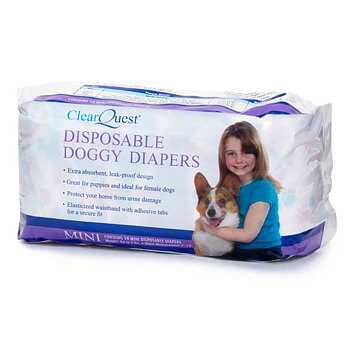 ClearQuest Disposable Doggy Diapers - 10 Pack