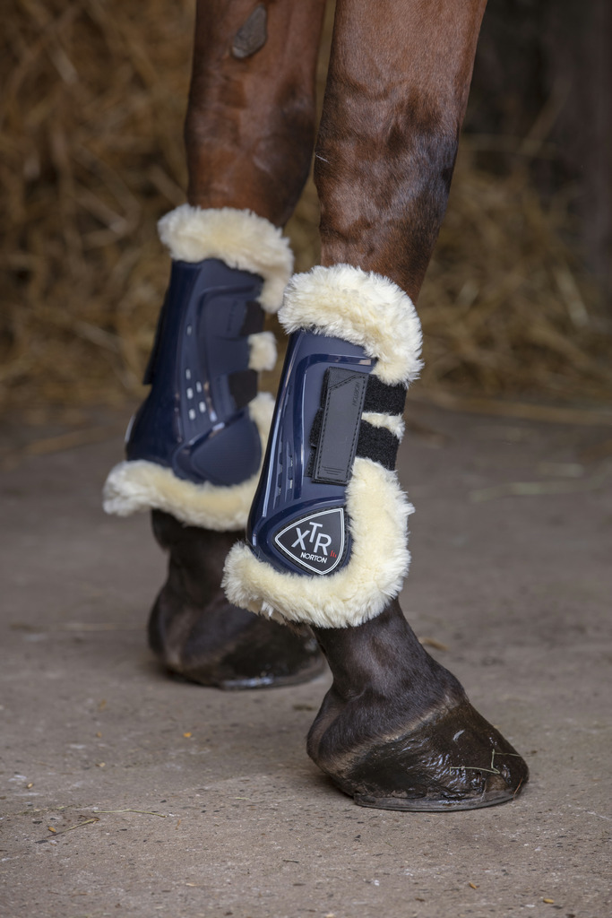 NORTON XTR Gamaschen mit synthetischem Lammfell Navy (Pony)