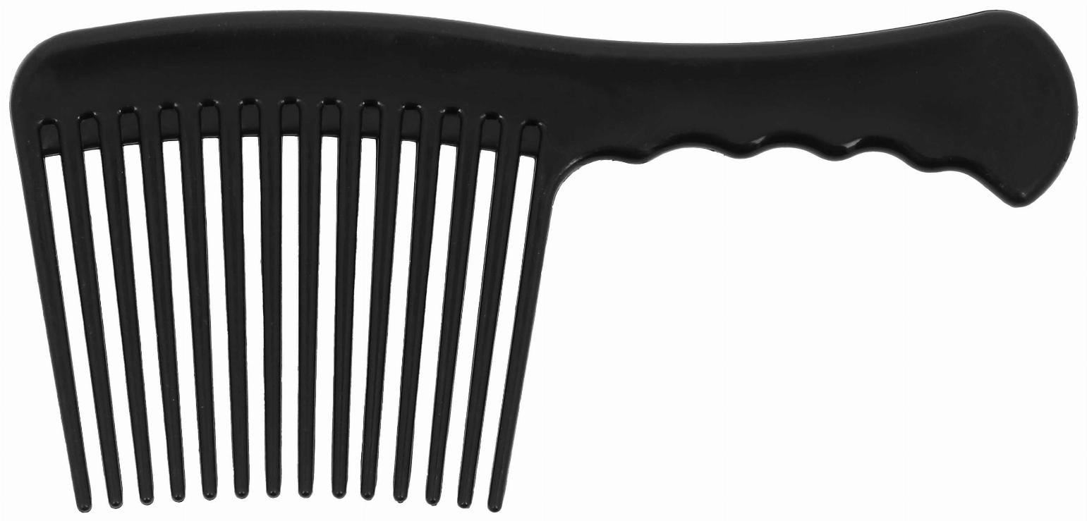 Hippotonic Soft PVC Wide-Tooth Mane Comb Black