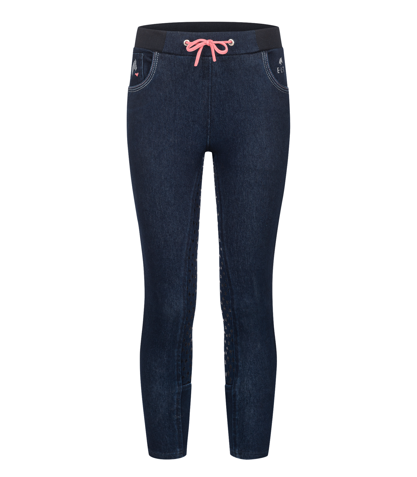 Waldhausen Lucky Lia Jeans Riding Leggings, kids midnight blue/Lucky Heart - 2
