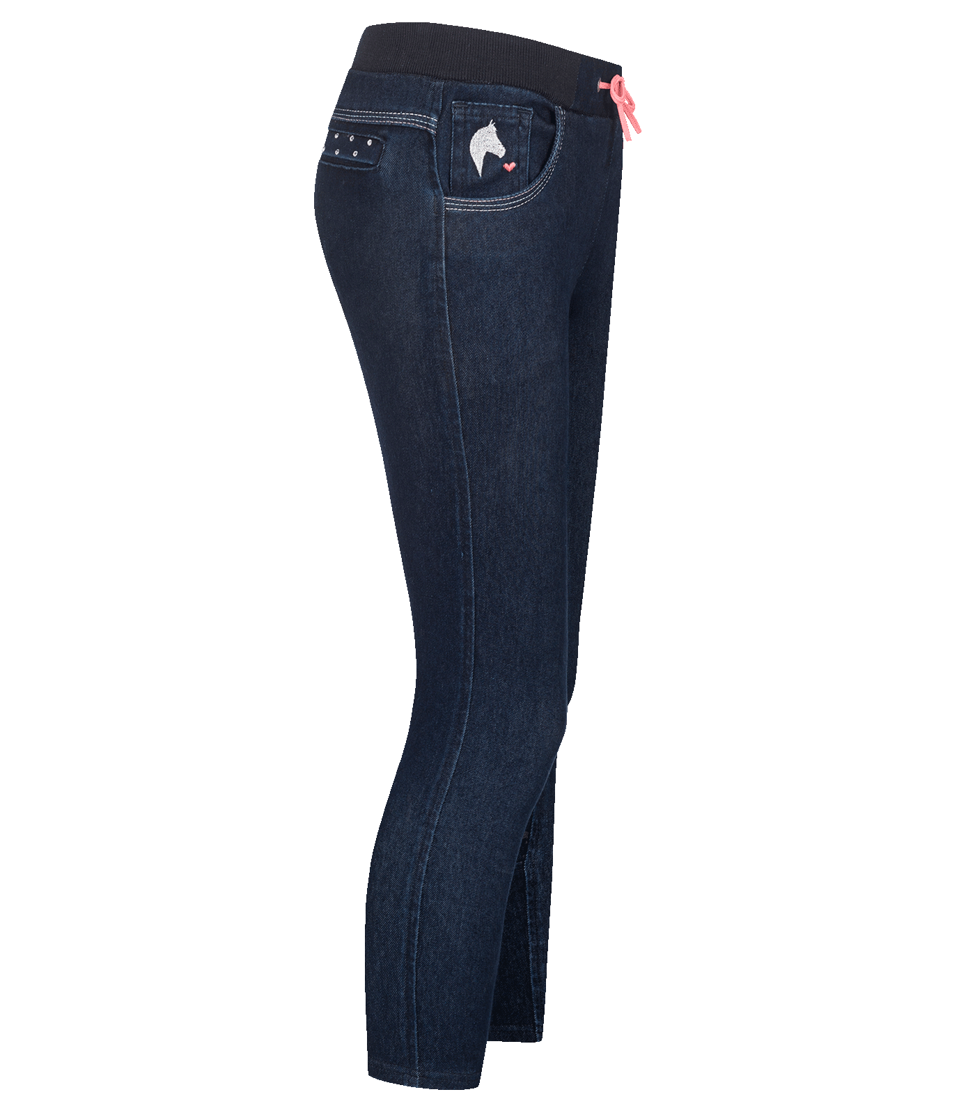 Waldhausen Lucky Lia Jeans Riding Leggings, kids midnight blue/Lucky Heart - 4