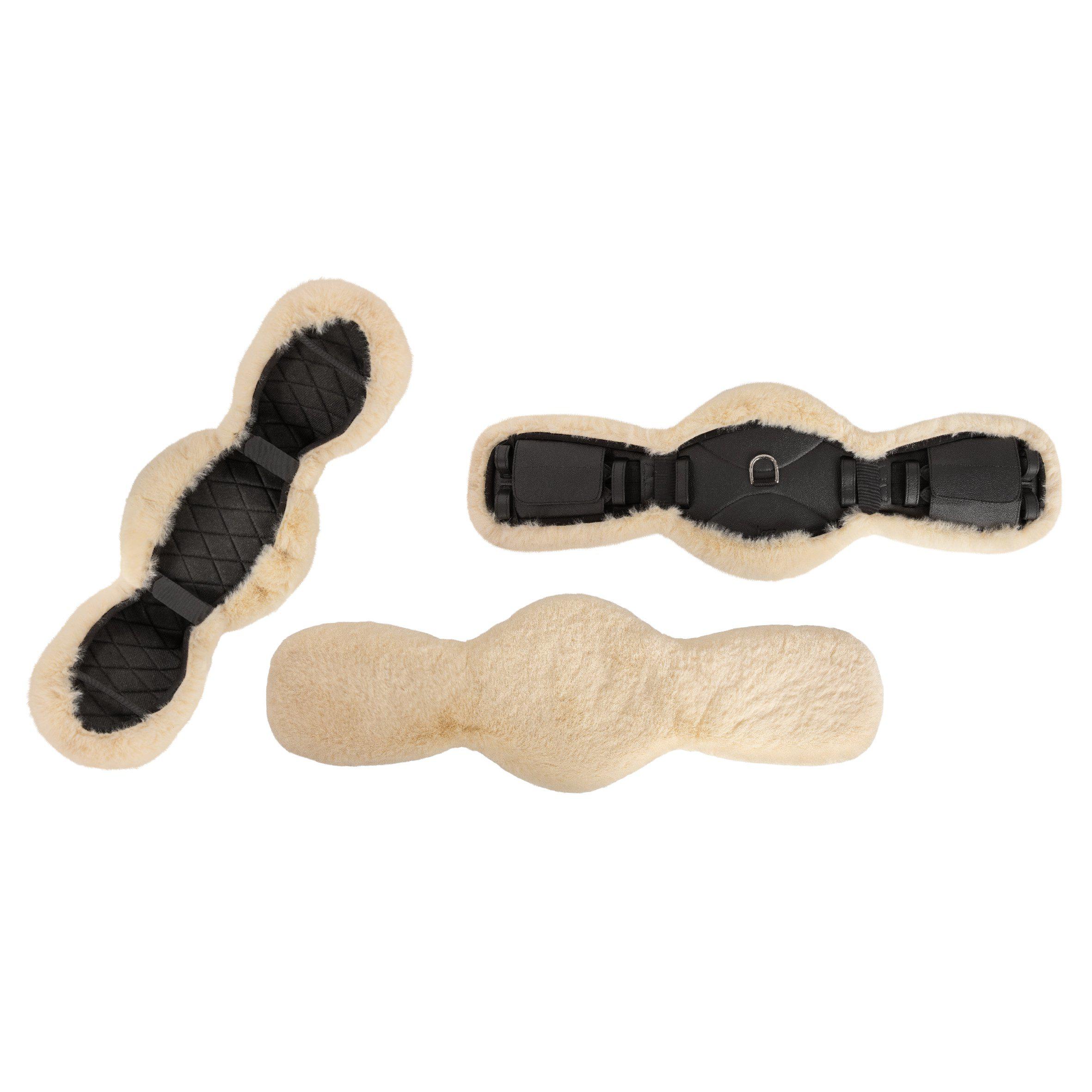 Protector Sattelgurtüberzug aus Kunstfell, Kurz/Dressur - Creme (50 cm)