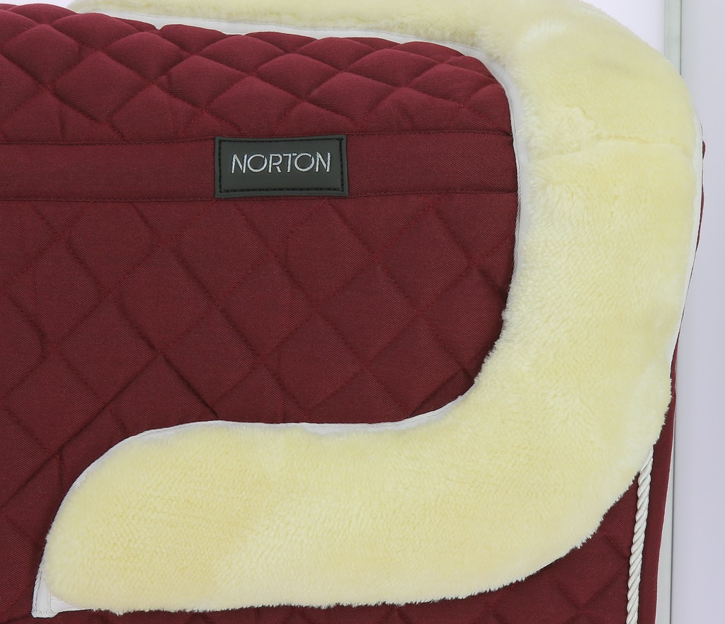 NORTON 'Confort' Saddle Pad/back Pad Burgundy - Full size - 3