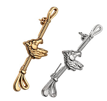 EQUITHEME Brosch Silver - Hästhuvud